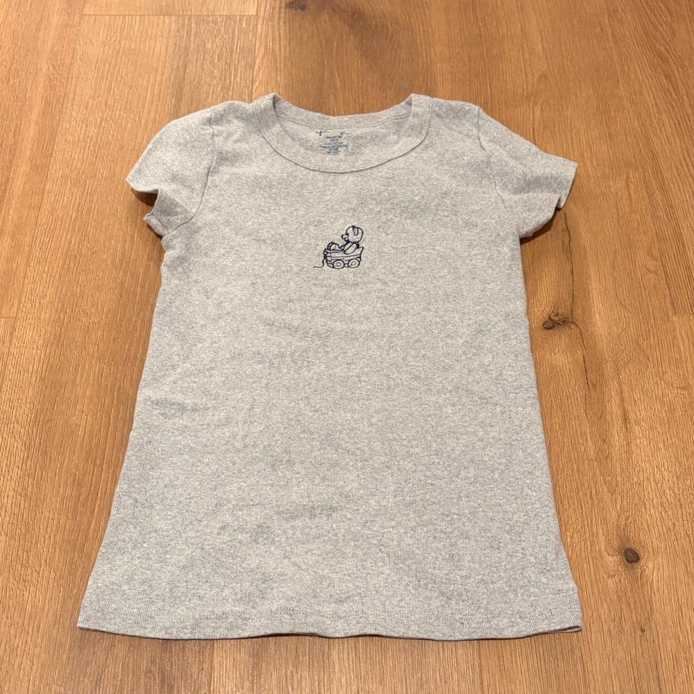 Brandy Melville - John Galt- Light Gray Teddy bear tee